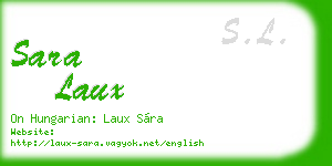 sara laux business card