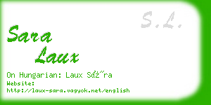 sara laux business card